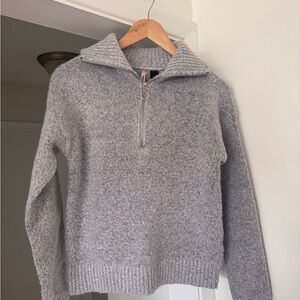 Love By Design Light Grey Half-Zip Sweater